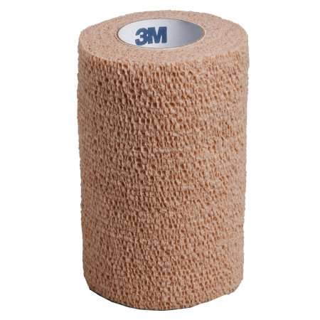 Bandage Cohesive Elastic 3M™ Coban™ 4 Inch X 5 Yard Standard Compression Self-adherent Closure Elastic Tan NonSterile  (1/EA 18/BX) by Solventum Corporation  ID 1584